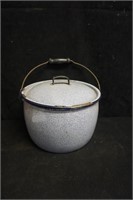 Blue Enamel Slop Pot