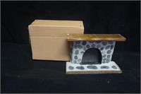 NIB Miniature Stone Fireplace