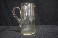 Etched Flower Pitcher