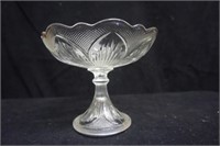Vintage Footed Fruit Bowl with Leaves