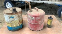 John Deere Metal Lube Can, Gas Can, Amoco Can