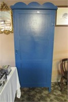 Hand Made Blue Cabinet w/6 Shelves 76" x 32"