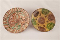 Stoneware Spatterware art bowls - 2