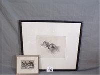 Greyhound Artwork 30 x 33.5 Large Frame