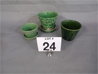 3 McCoy Flower Pots