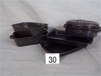 5 Graniteware Pieces