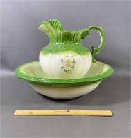 Beautiful Antique Pitcher And Basin