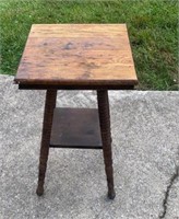 Antique Spool Leg Side Table