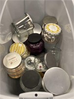 Assorted Glass Candle Jars