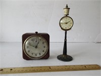 Linden Lamp Post Clock & Cascade Alarm Clock