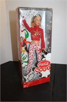 coca cola noel barbie with coke bottle and s