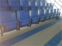 Row of Plastic Stadium Seating- 8 Chairs