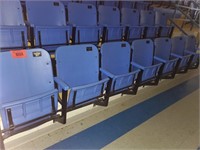 Row of Plastic Stadium Seating- 7 Chairs