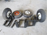 tires and brackets for  a cart/wagon