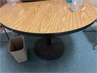 Round wooden laminate top table 42"
