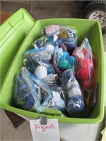 large tote of project yarn