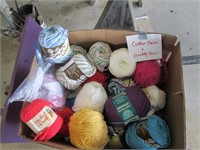 box of cotton yarn and scrubby yarn