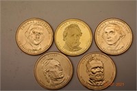 5- United States Presidential $1 Coins