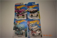 4- Assorted Hot Wheels