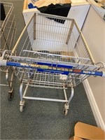Grey cart blue handle walmart shopping cart