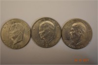2-1972 & 1-1976 Eisenhower US $1 Coin