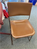 2 brown melamine side chair no arms 2 x bid