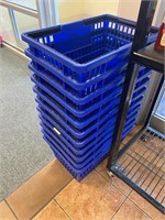 11 shopping baskets 11 x bid blue