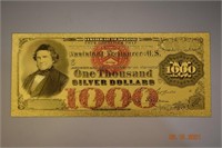 1000 Silver Dollar Token/Note