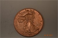 1 Once Walking Liberty .999 Copper Token