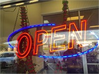 Neon Lighted OPEN sign working
