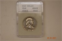 1959-D US Franklin Silver Half Dollar