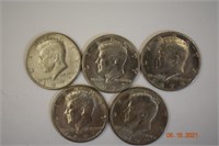 5-1971 to 1973 US Kennedy Half Dollars