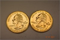 2- 2009 District of Columbia Gold Quarters