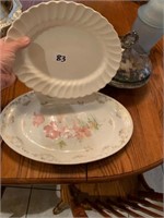 TWO PORCELAIN PLATTERS- METLOX AND HOMER