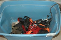 tote of tie downs and straps