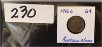 1916D Buffalo Nickel Collector's Coin