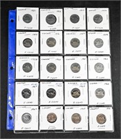 Canadian Nickels 5 Cent Coins Canada Sheet
