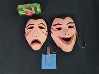 Vintage- Comedy Tragedy Ceramic Set