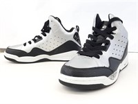 Black & White Textured Hi-Top Sneaker -Size:9 1/2