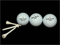 Wooden White Golf Tees w/ Balls #4