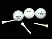 Wooden White Golf Tees w/ Balls #3