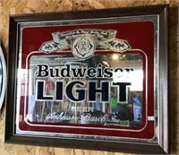 Budweiser Light Mirror 18x22