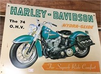 Tin Harley Davidson Sign