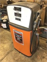 A.o. Smith Fuel Pump W/ Harley Davidson Tin Sign,