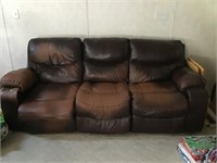 Double Power recliner sofa