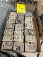 21 boxes of round head nickeled wood screws