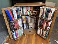 Cabinet Filled with VHS movies, Assorted CD’s,
