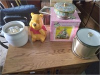 Pooh bear cookie jar, ice bucket and more