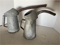 Two (2) liquid oil can with spout
