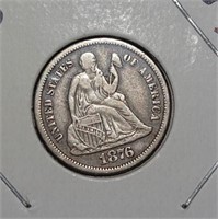 1876-S Seated dime
